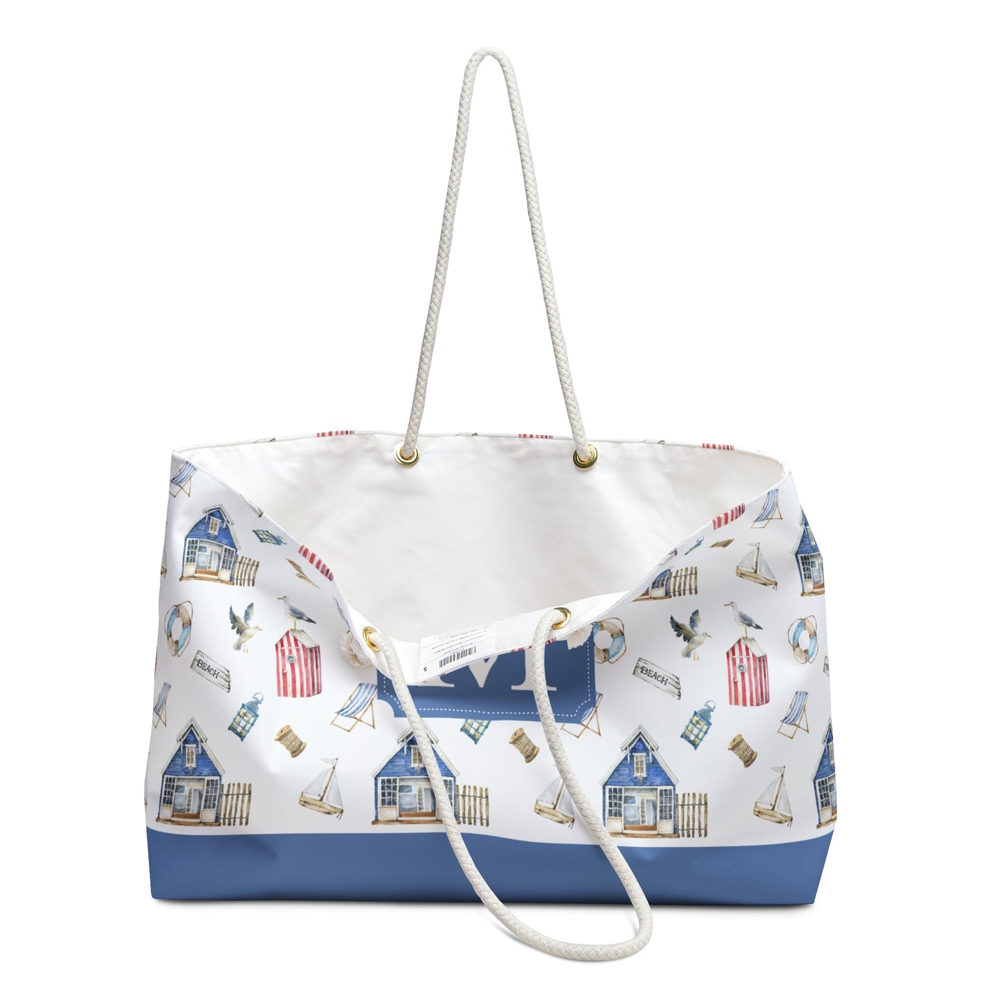 Coastal Beach House Rope Handle Weekender Tote Bag