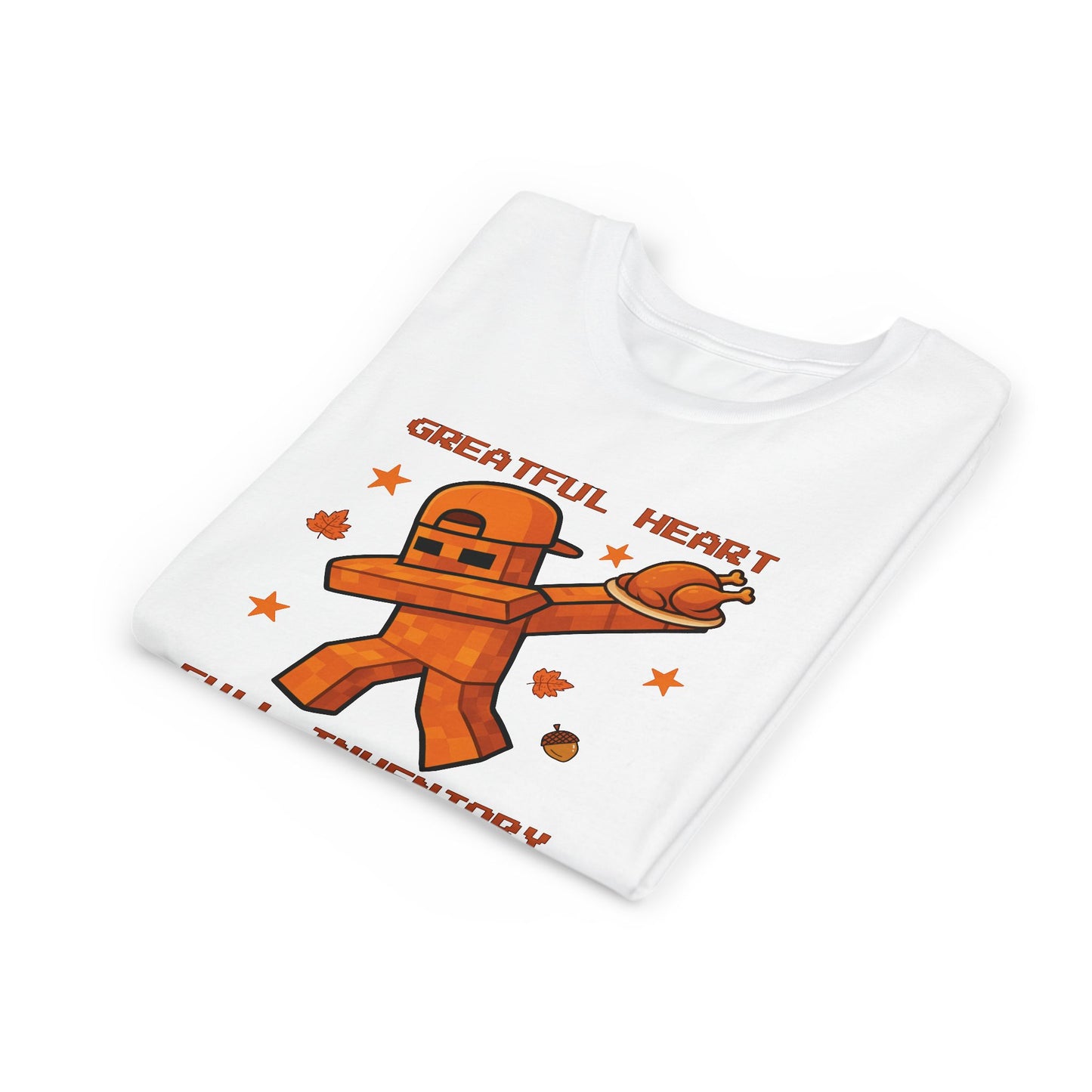 Grateful Heart Full Inventory Youth T-Shirt | Thanksgiving Gamer Tee