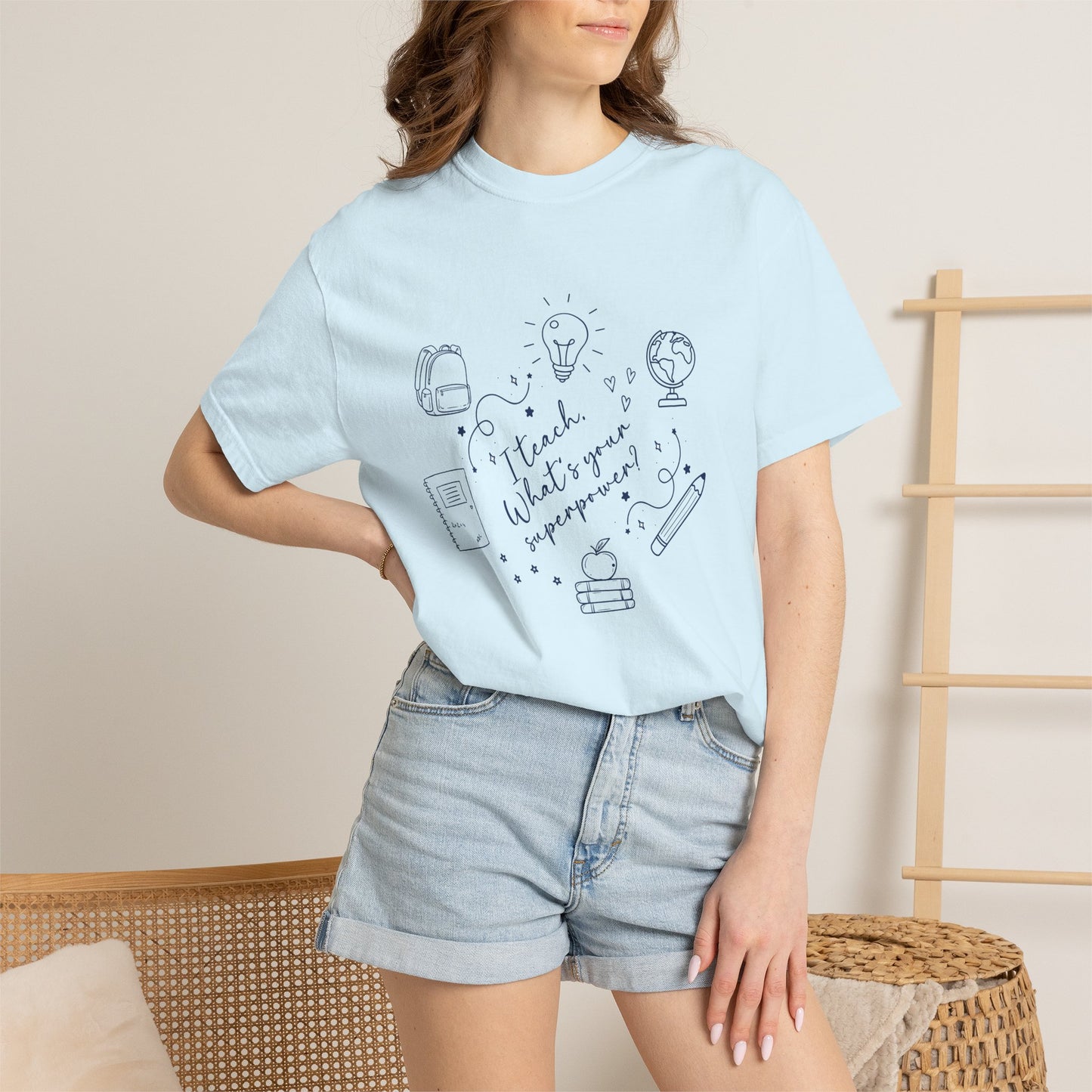 Superpower Teacher Shirt | Comfort Colors Teacher T-Shirt