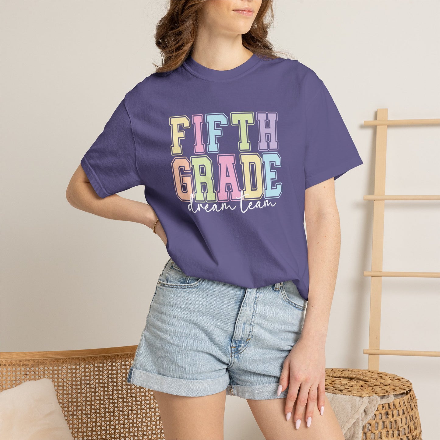 Fifth Grade Dream Team Comfort Colors® Teacher Shirt | Grade Level Teacher T-Shirt