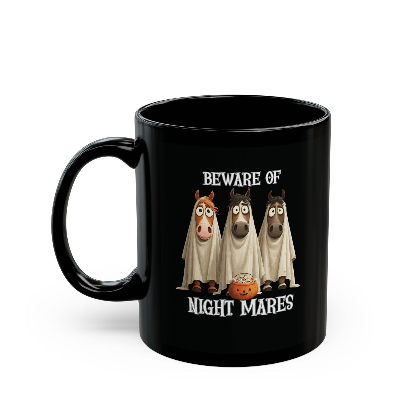 Beware of Night Mares Halloween Horse Mug
