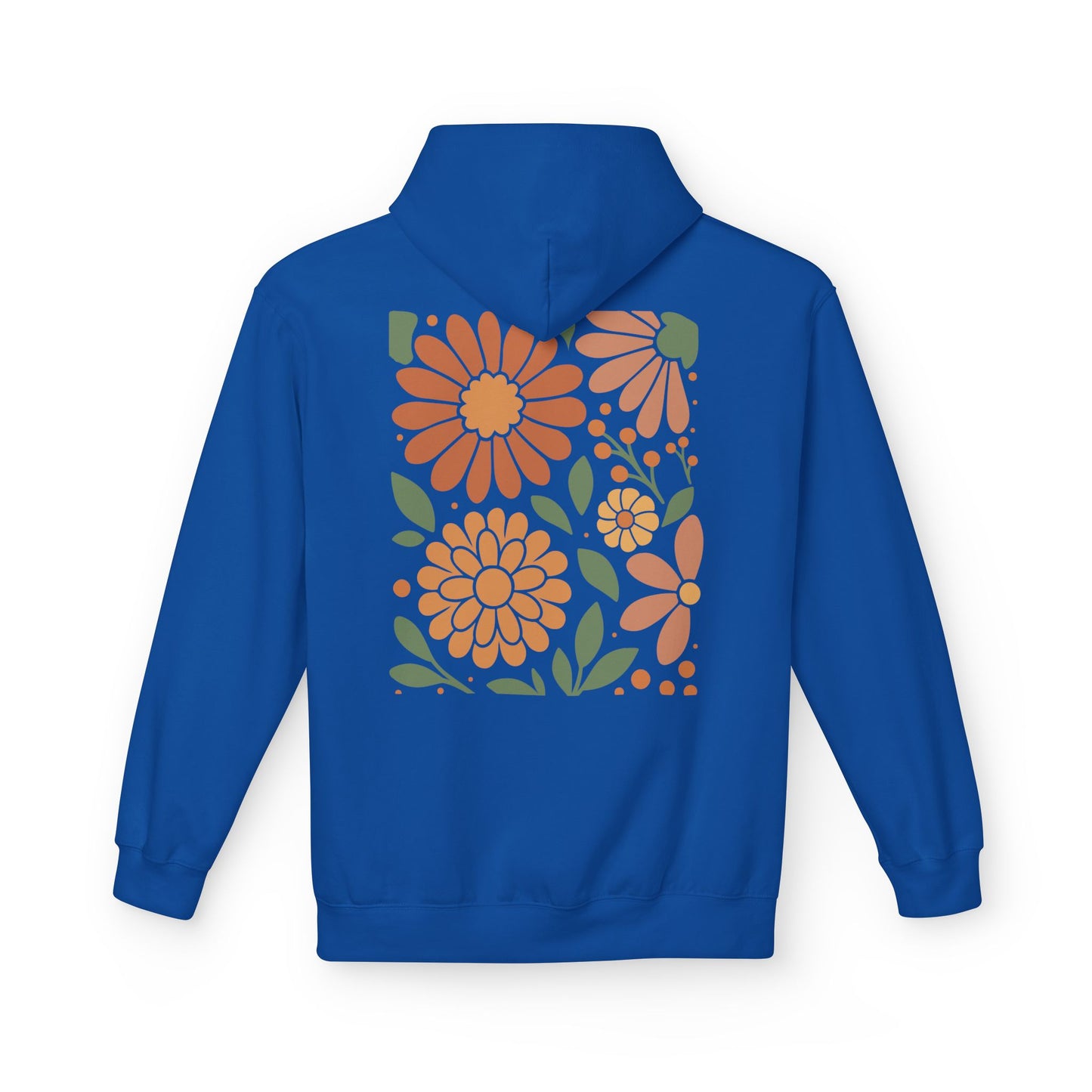 Every Mind Shines Sunflower Hoodie | Midweight Fleece with Fall Boho Floral Back