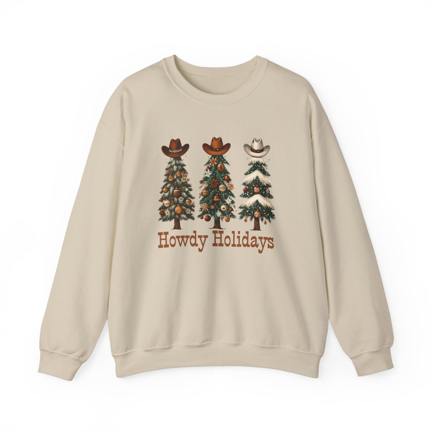 Howdy Holidays Western Christmas Sweatshirt – Unisex Crewneck