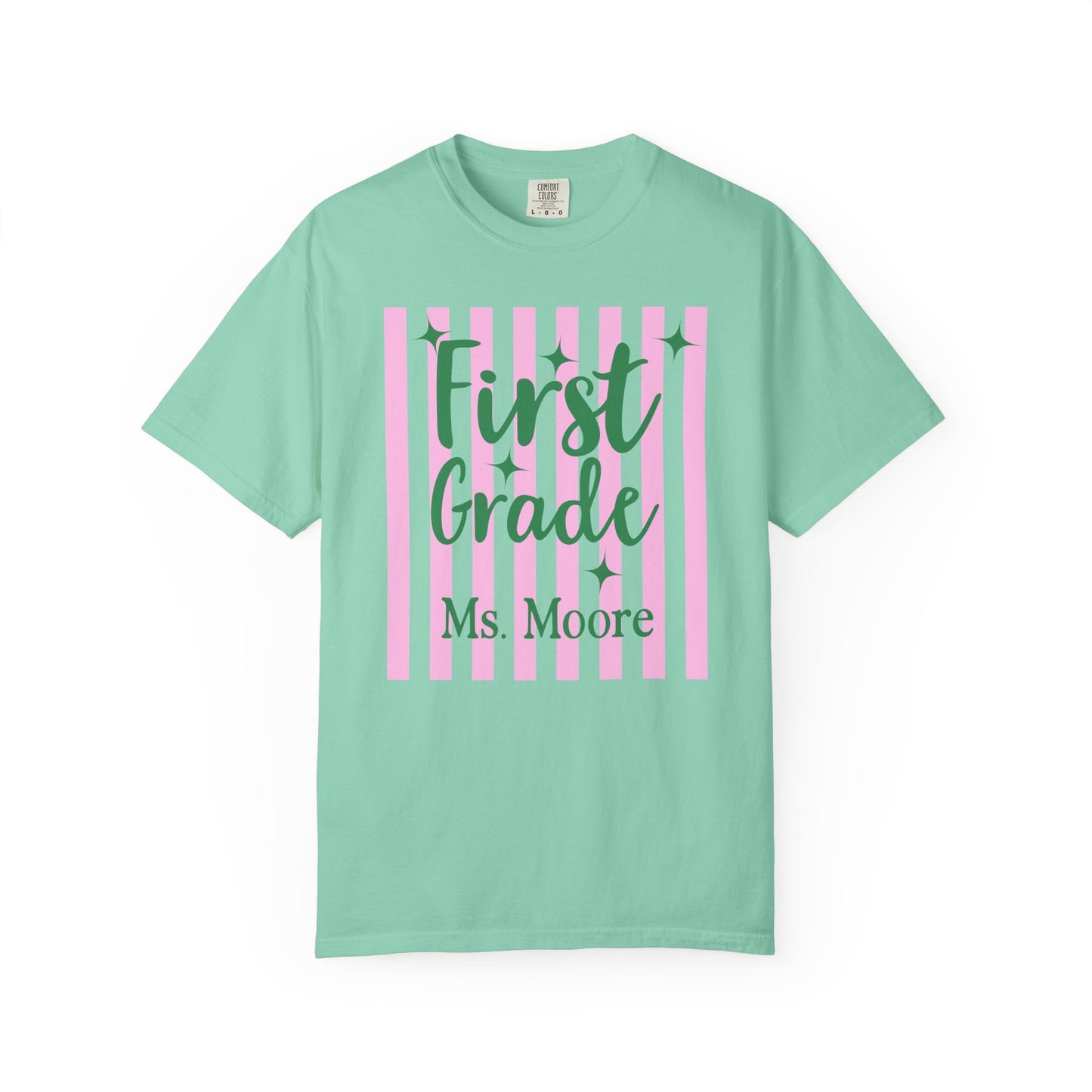 Personalized First Grade Teacher Shirt | Custom Matching First Grade Teacher Comfort Colors T-Shirt