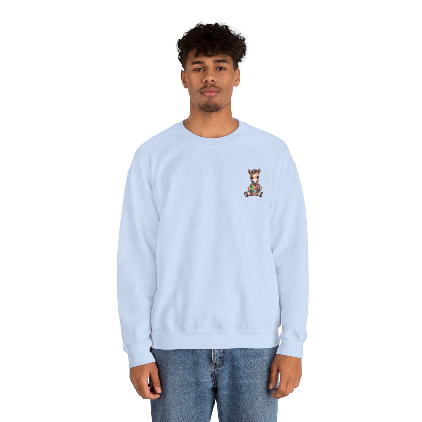 Horse & Heart Autism Awareness Sweatshirt | Neurodiversity Support Crewneck