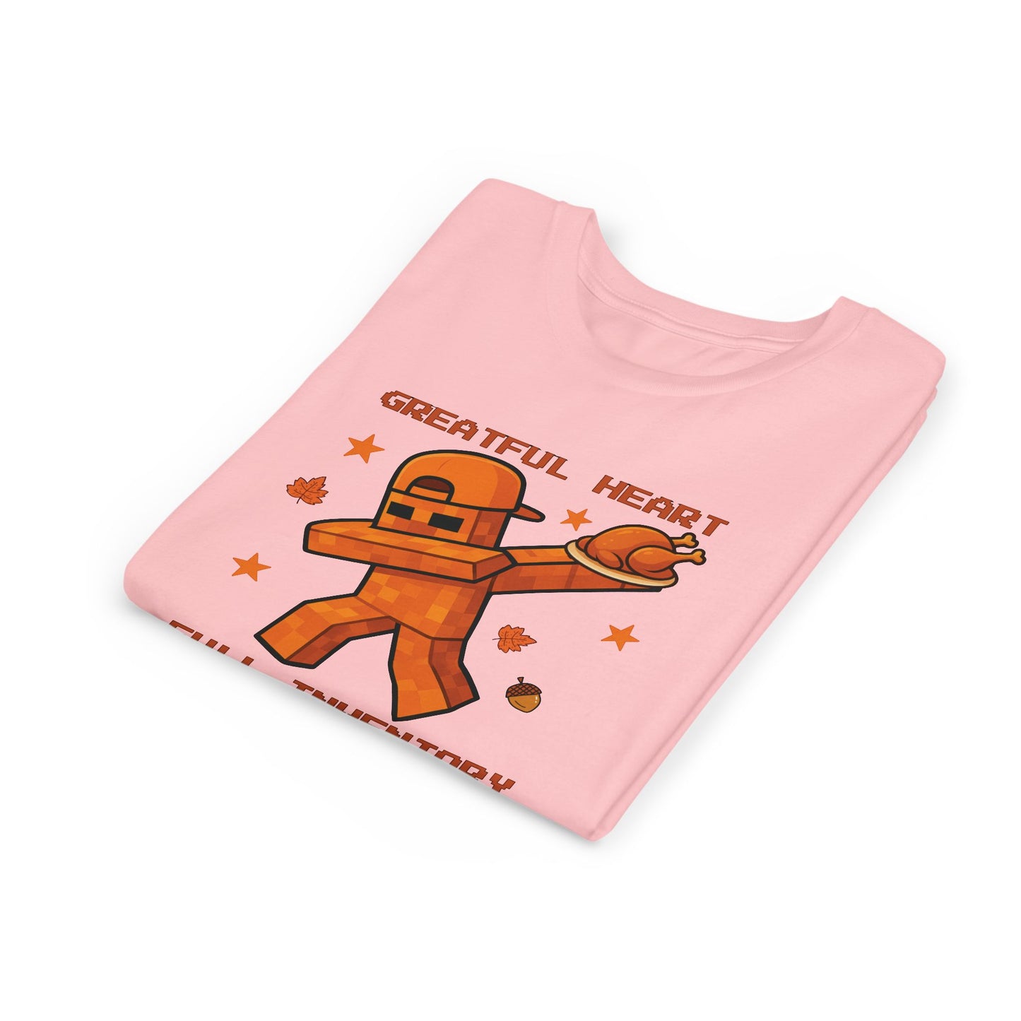 Grateful Heart Full Inventory Youth T-Shirt | Thanksgiving Gamer Tee