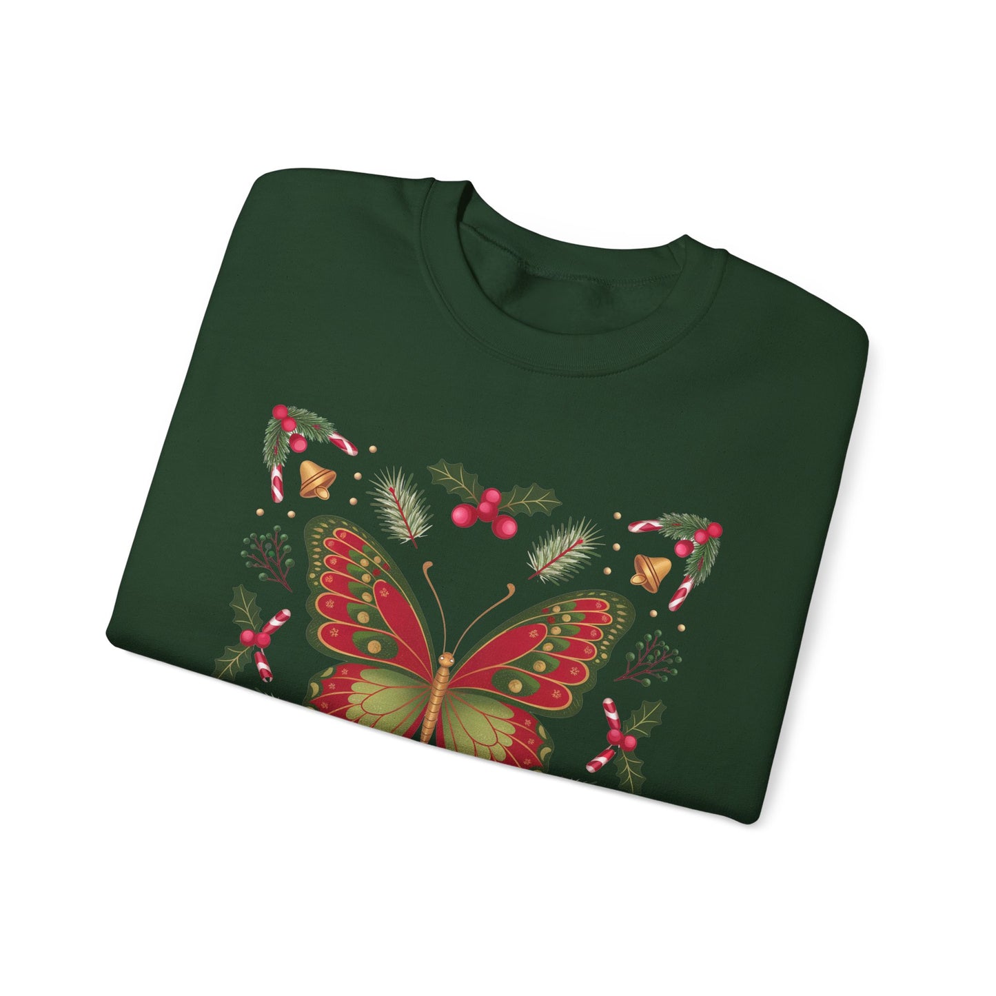 Holiday Butterfly Sweatshirt | Supported to Soar Collection | Cozy Christmas Pullover