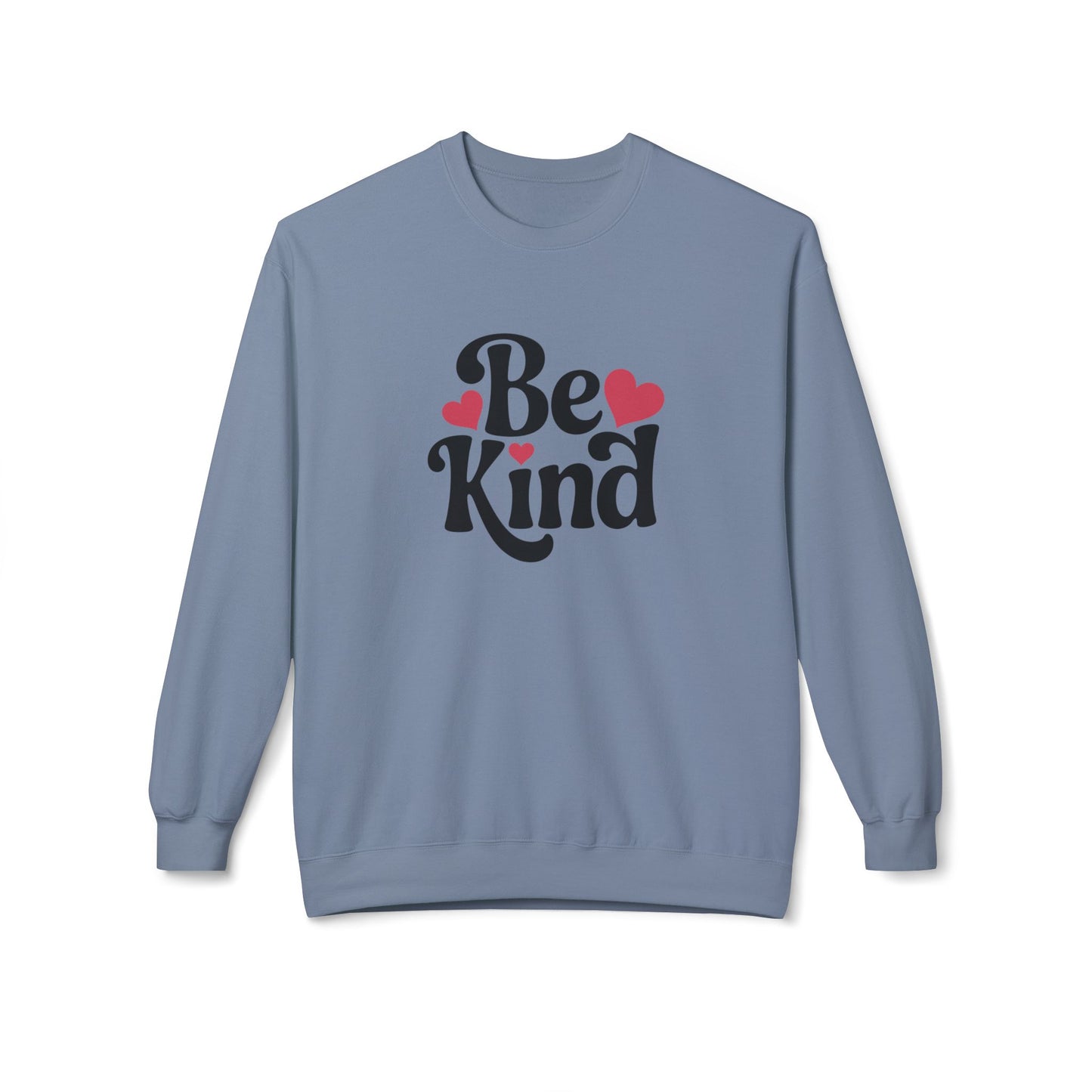 Be Kind Hearts Sweatshirt – Retro Graphic Crewneck Pullover | Positive Message Kindness Gift
