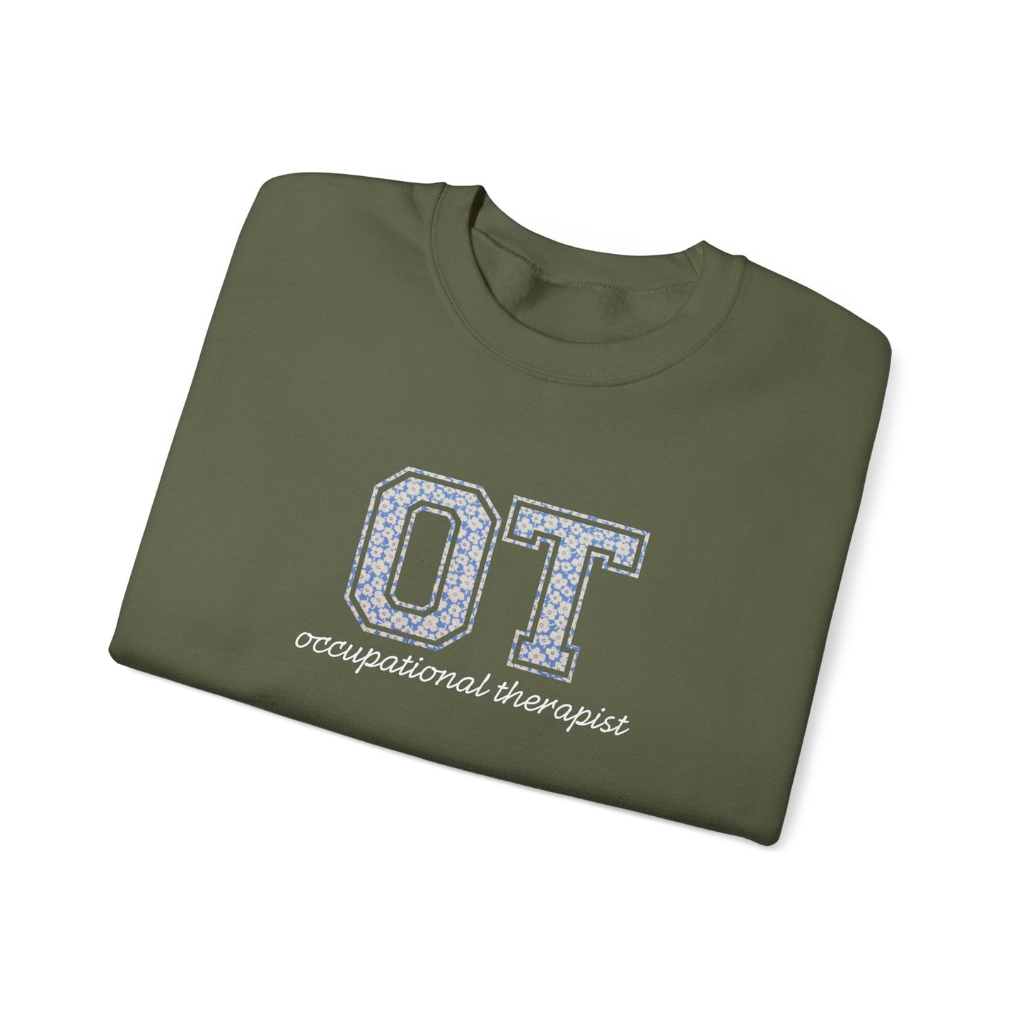 OT Sweatshirt | Collegiate Floral Crewneck | Occupational Therapist Gift