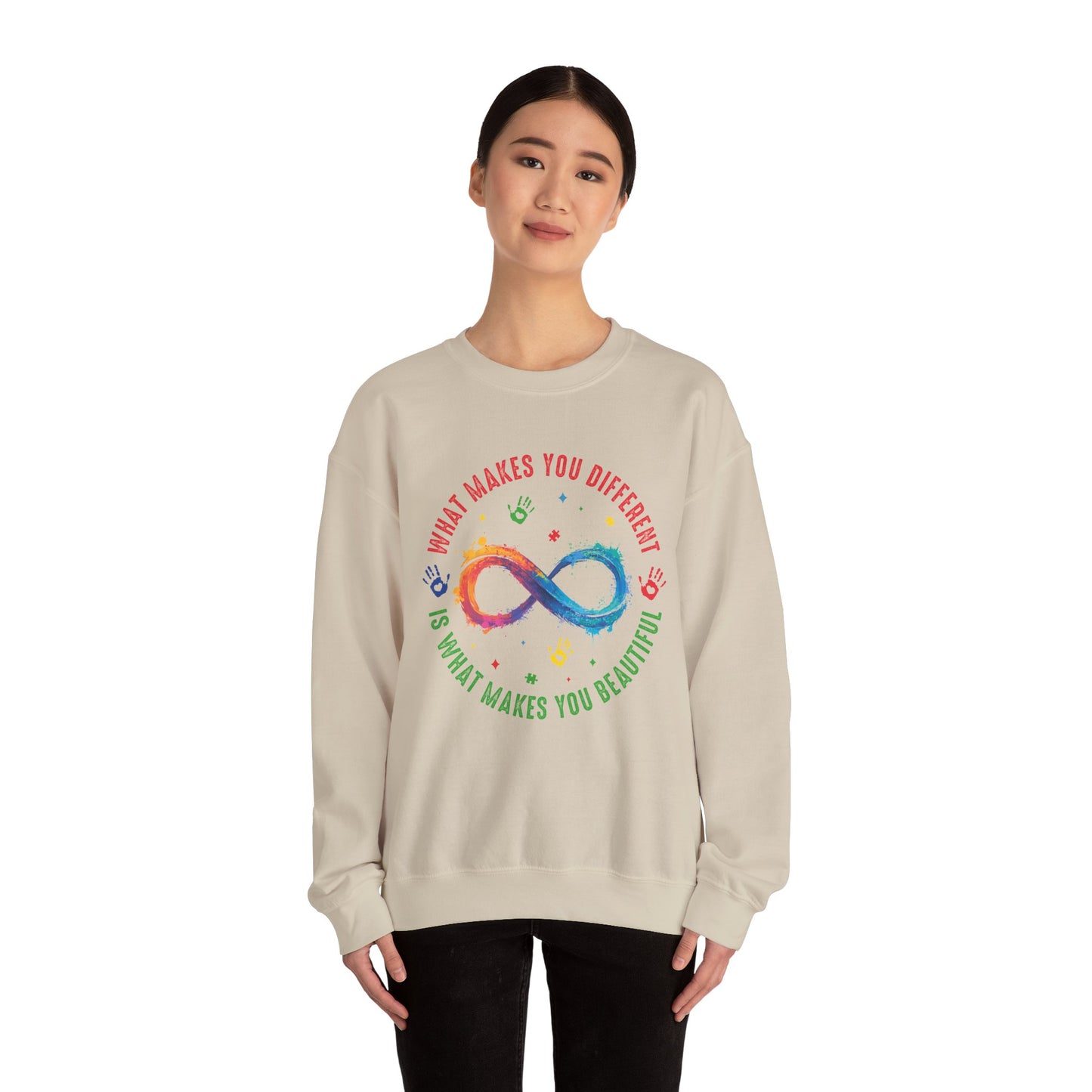 What Makes You Different Makes You Beautiful Sweatshirt | Neurodiversity Acceptance Crewneck