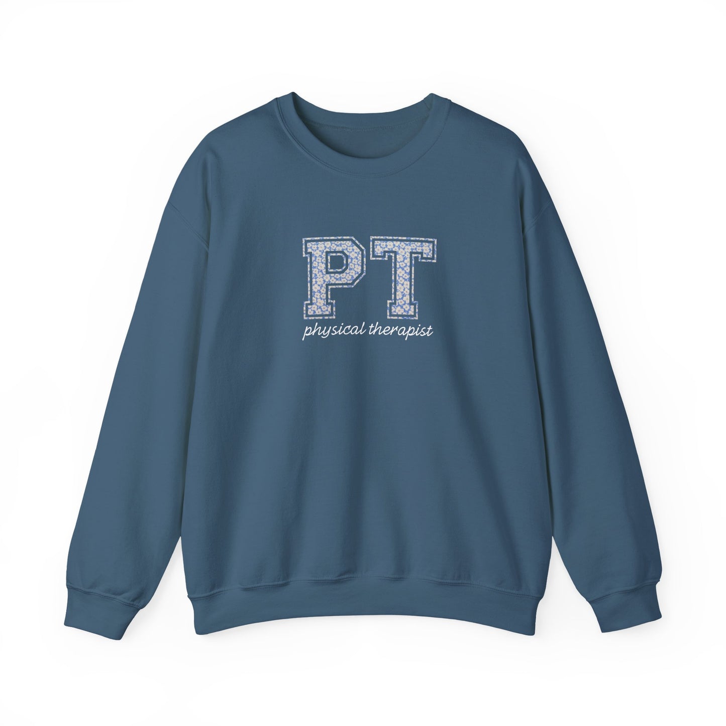 PT Sweatshirt | Collegiate Floral Crewneck | Physical Therapist Gift