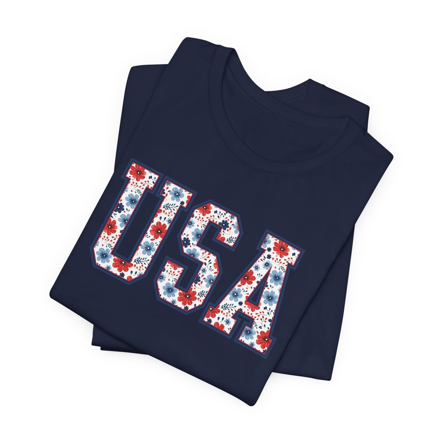 Floral USA Vintage Americana T-Shirt