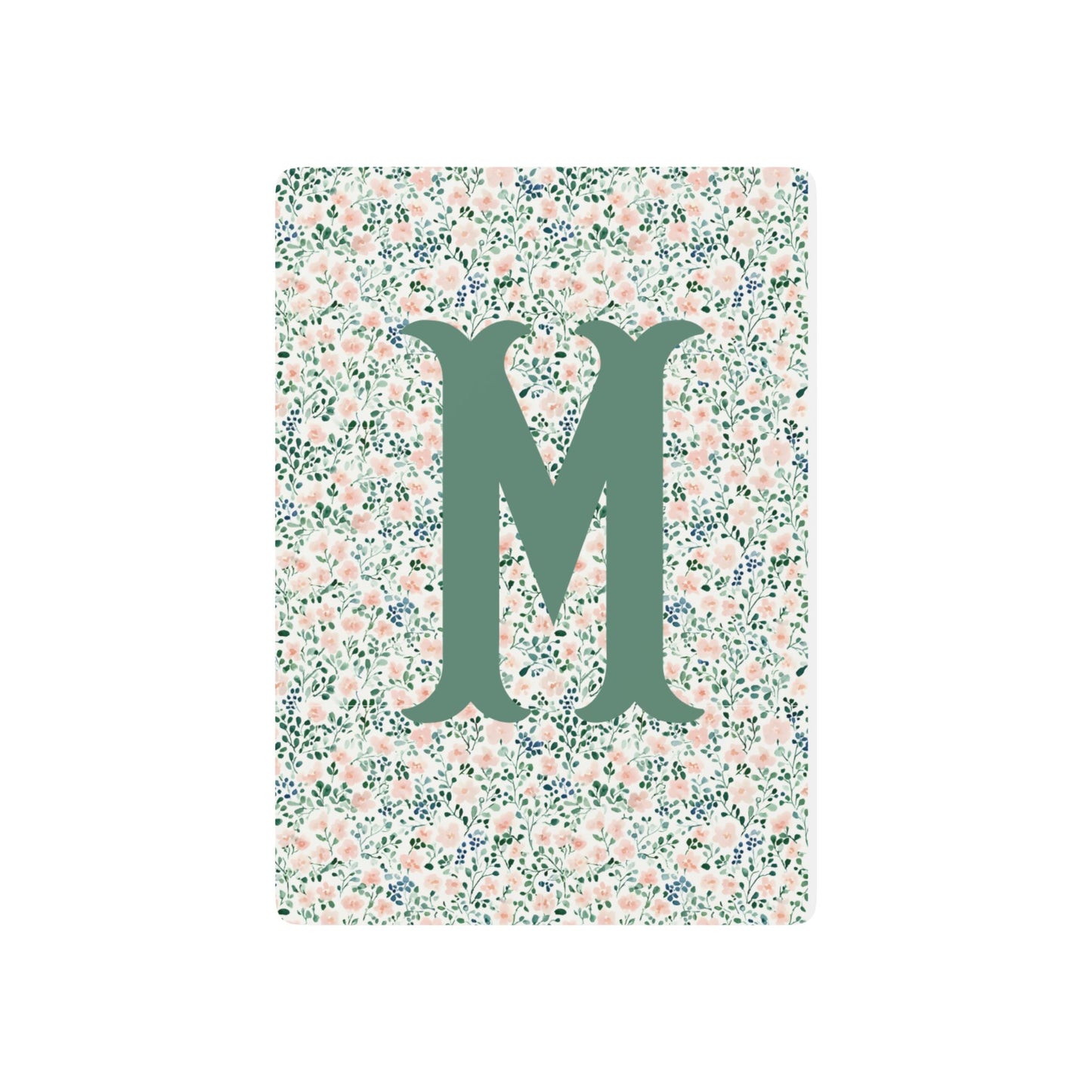 Floral Initial Playing Cards
