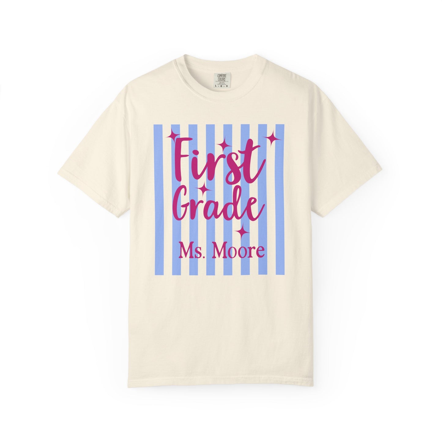 Personalized First Grade Teacher Shirt | Custom Matching First Grade Teacher Comfort Colors T-Shirt