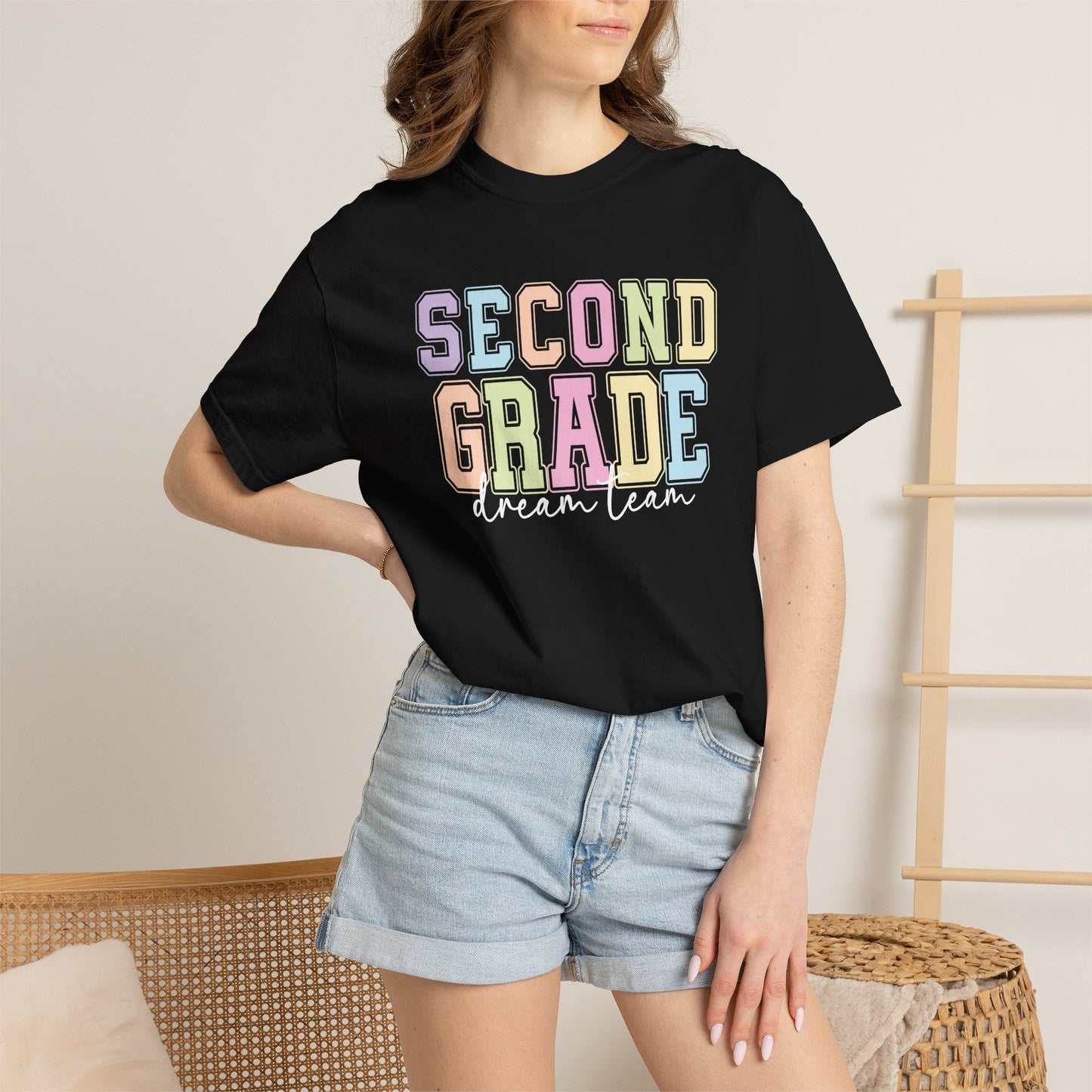 Second Grade Dream Team Comfort Colors® Teacher Shirt | Grade Level Teacher T-Shirt