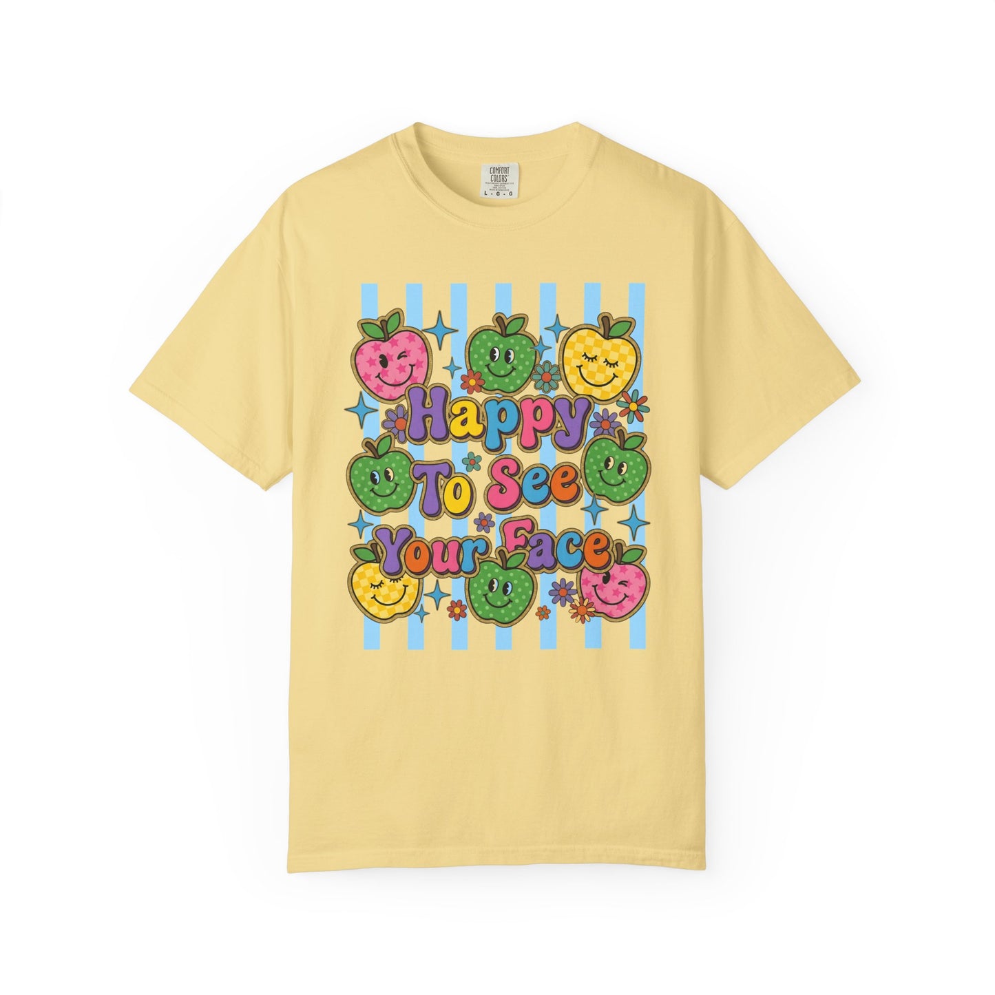 Happy To See Your Face Teacher Shirt |  Retro Comfort Colors Back to School Shirt