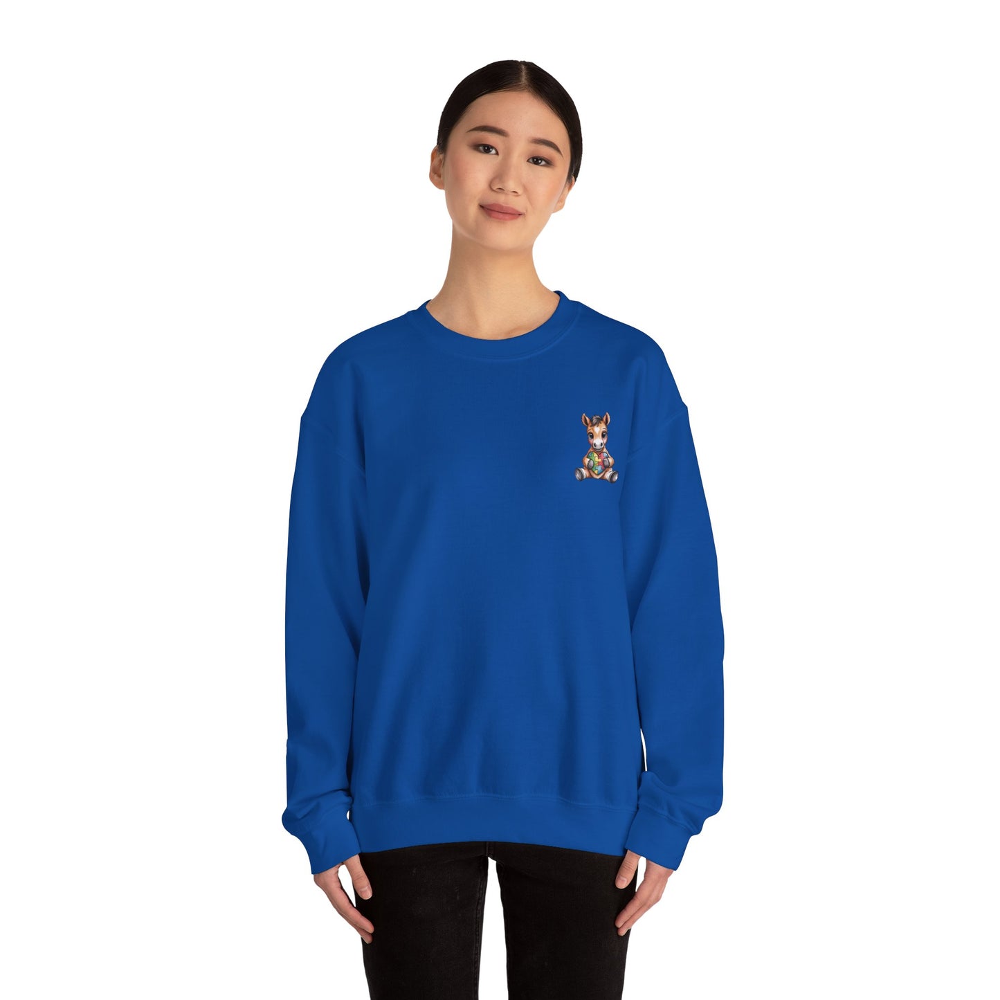Horse & Heart Autism Awareness Sweatshirt | Neurodiversity Support Crewneck