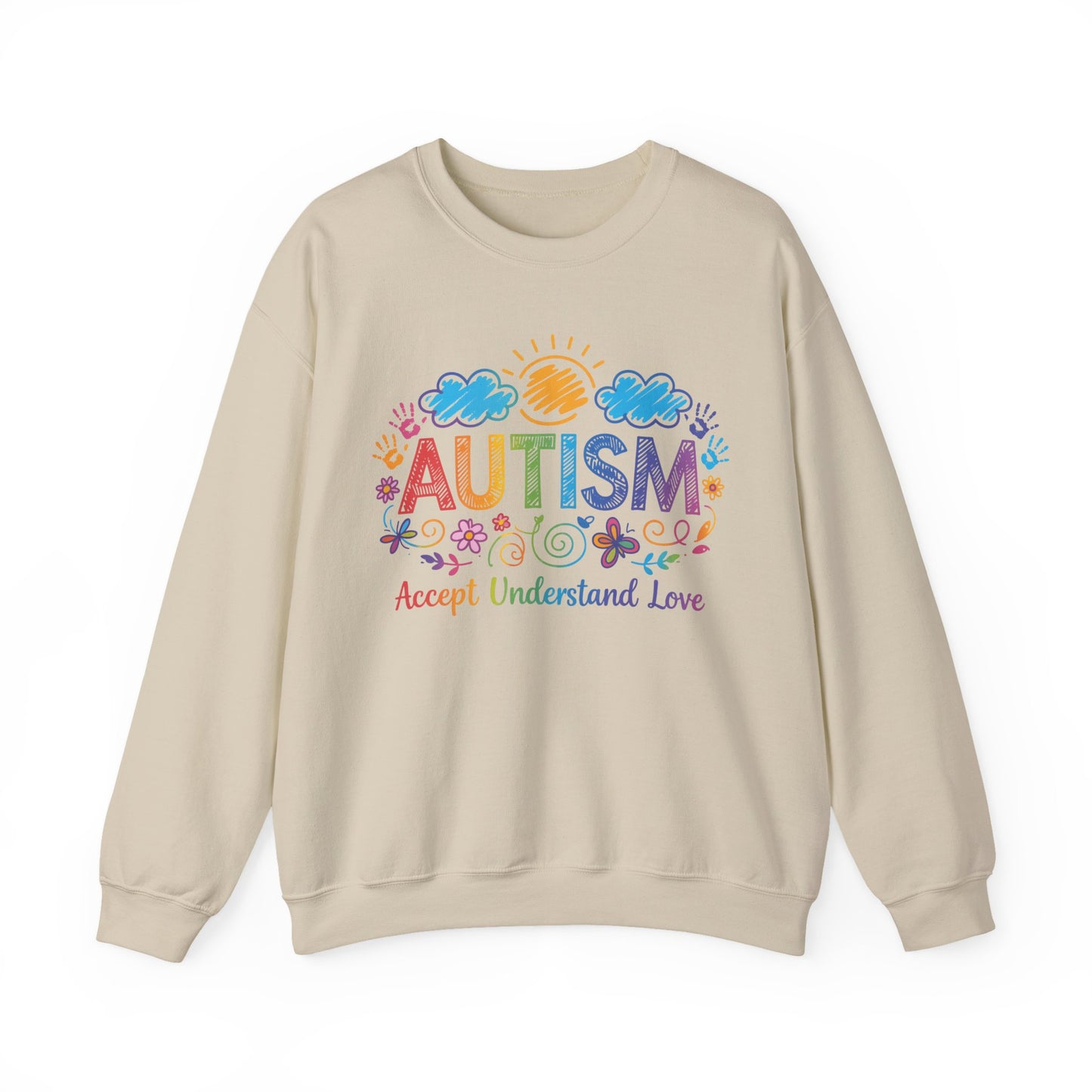 Autism Accept Understand Love Sweatshirt | Autism Awareness & Acceptance Crewneck