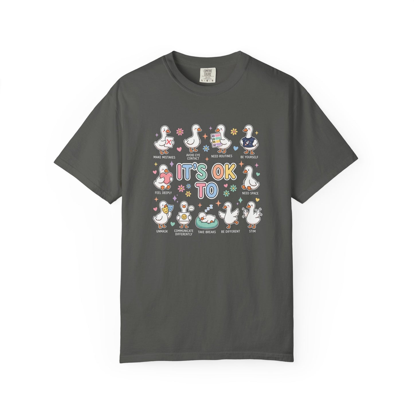 It’s OK To T Shirt | Autism Awareness & Neurodiversity Acceptance Tee | Comfort Colors Inclusive Graphic Shirt