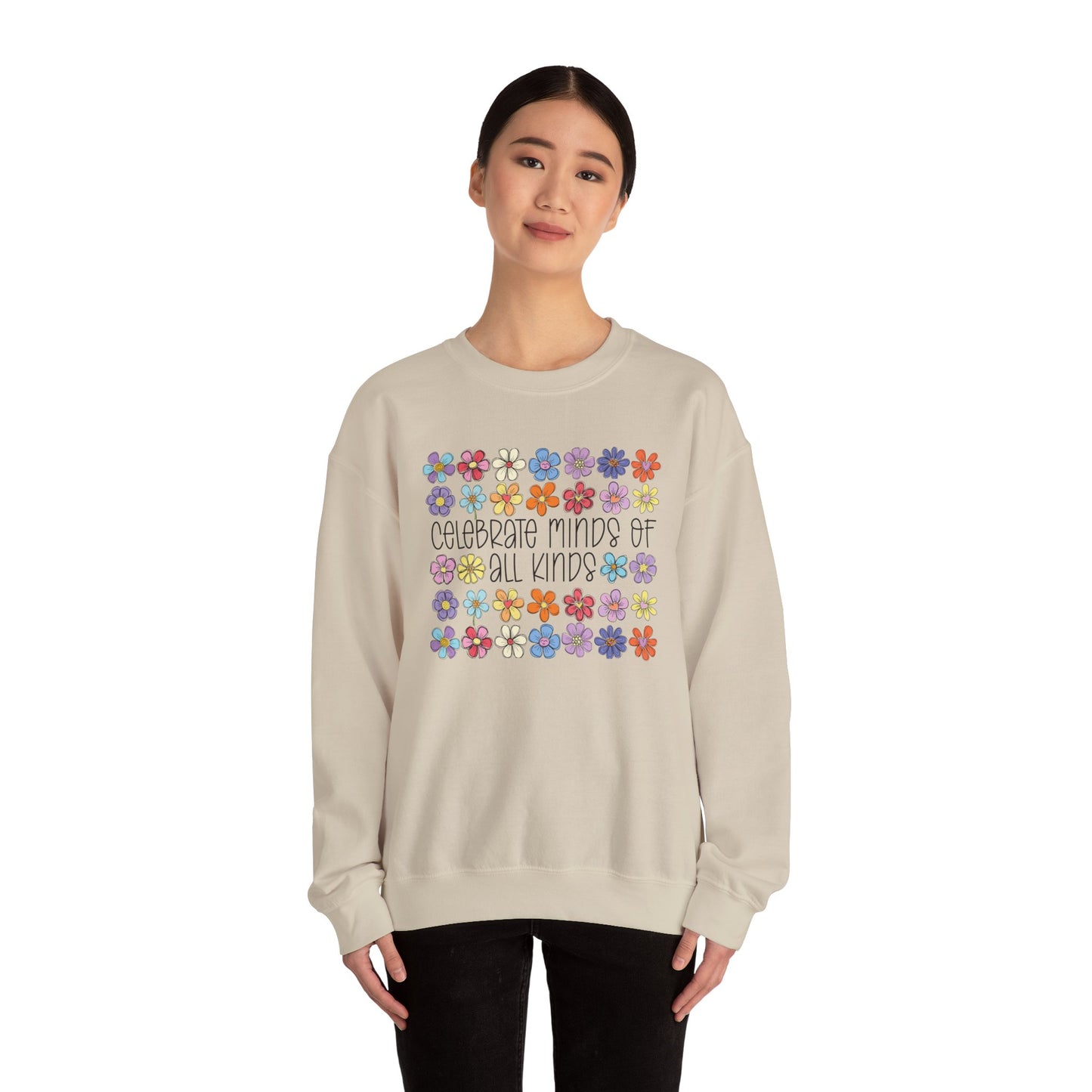 Celebrate Minds of All Kinds | Cozy Crewneck Sweatshirt