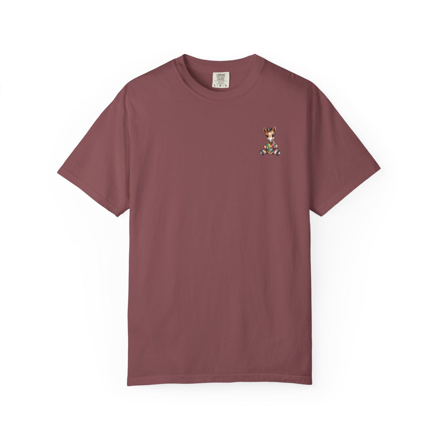 Horse & Heart Autism Awareness T Shirt | Comfort Colors Neurodiversity Support Tee