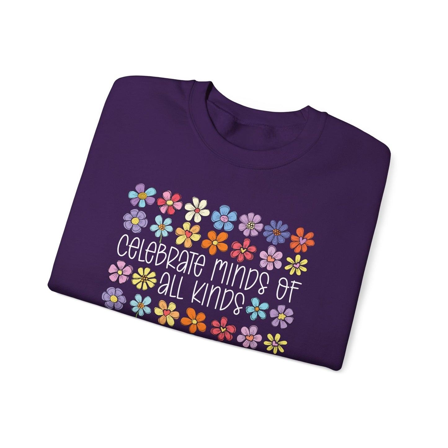 Celebrate Minds of All Kinds | Cozy Crewneck Sweatshirt