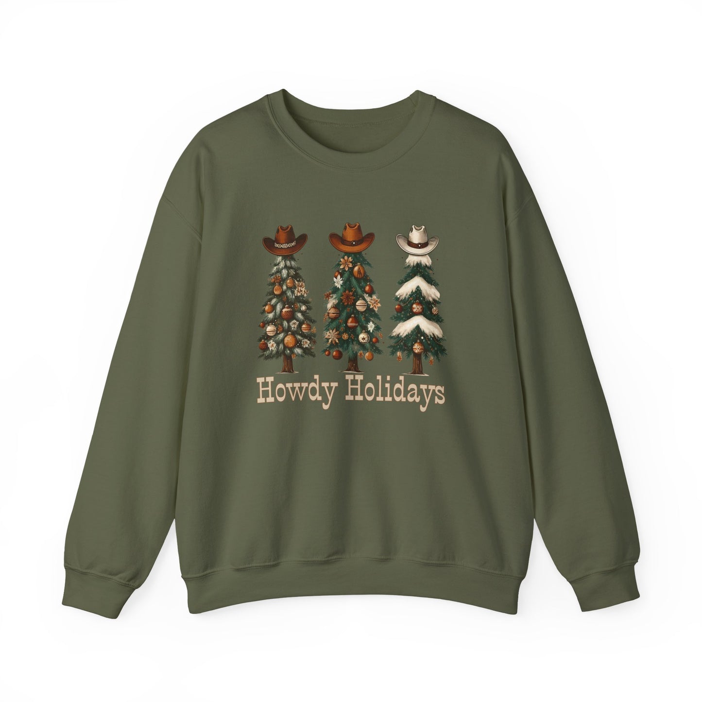 Howdy Holidays Western Christmas Sweatshirt – Unisex Crewneck