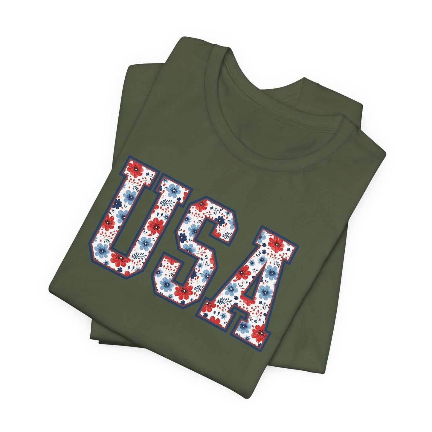 Floral USA Vintage Americana T-Shirt