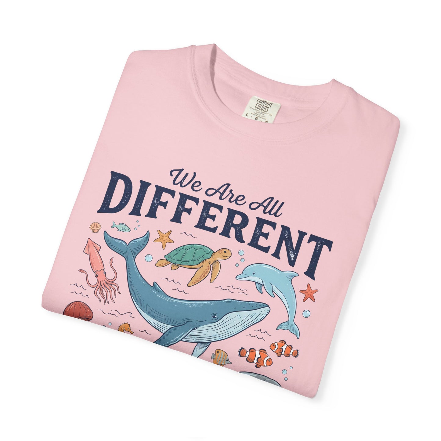 We Are All Different But In This School We All Swim Together Shirt | Comfort Colors Inclusion Shirt