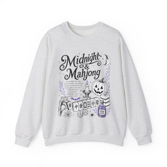 Midnight & Mahjong Sweatshirt | Halloween Mahjong Sweatshirt