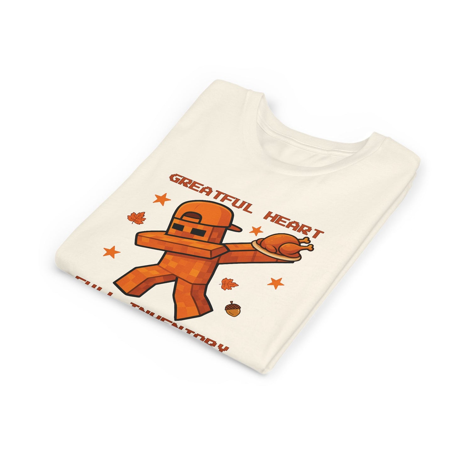 Grateful Heart Full Inventory Youth T-Shirt | Thanksgiving Gamer Tee