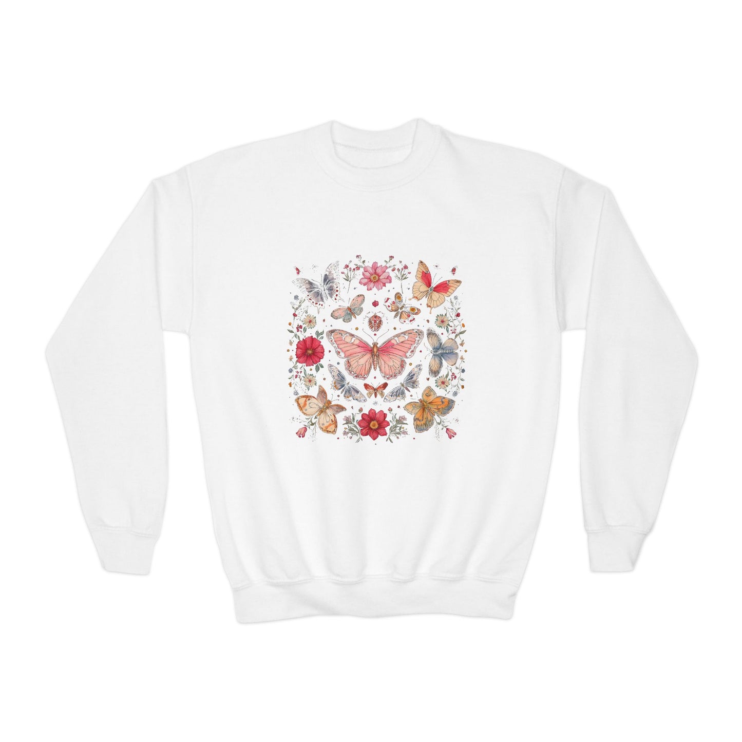 Boho Bloom Butterfly Youth Sweatshirt