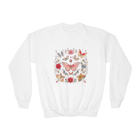 Boho Bloom Butterfly Youth Sweatshirt