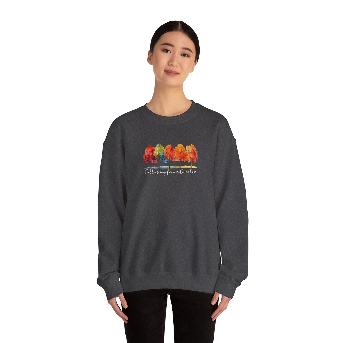 Fall Is My Favorite Color Sweatshirt | Watercolor Trees Crewneck