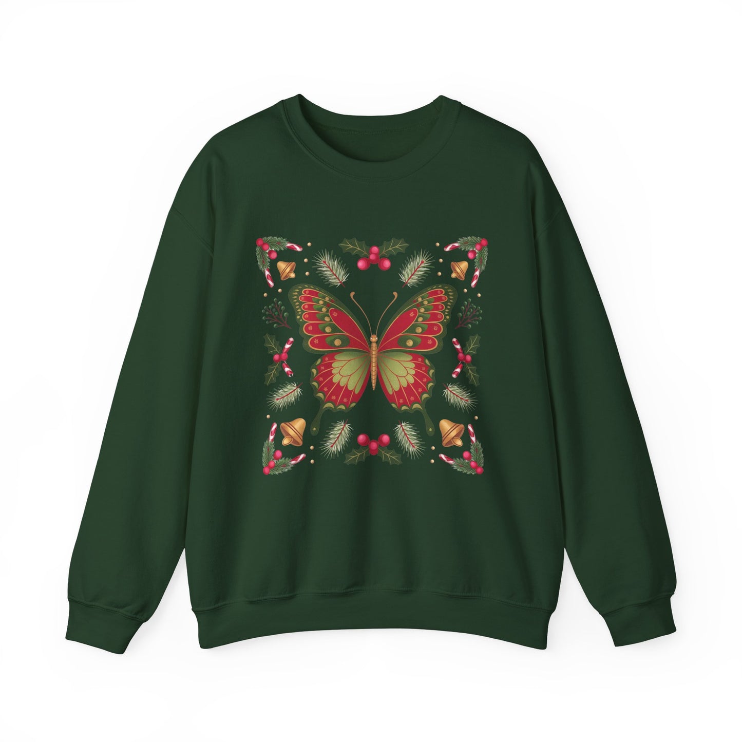 Holiday Butterfly Sweatshirt | Supported to Soar Collection | Cozy Christmas Pullover