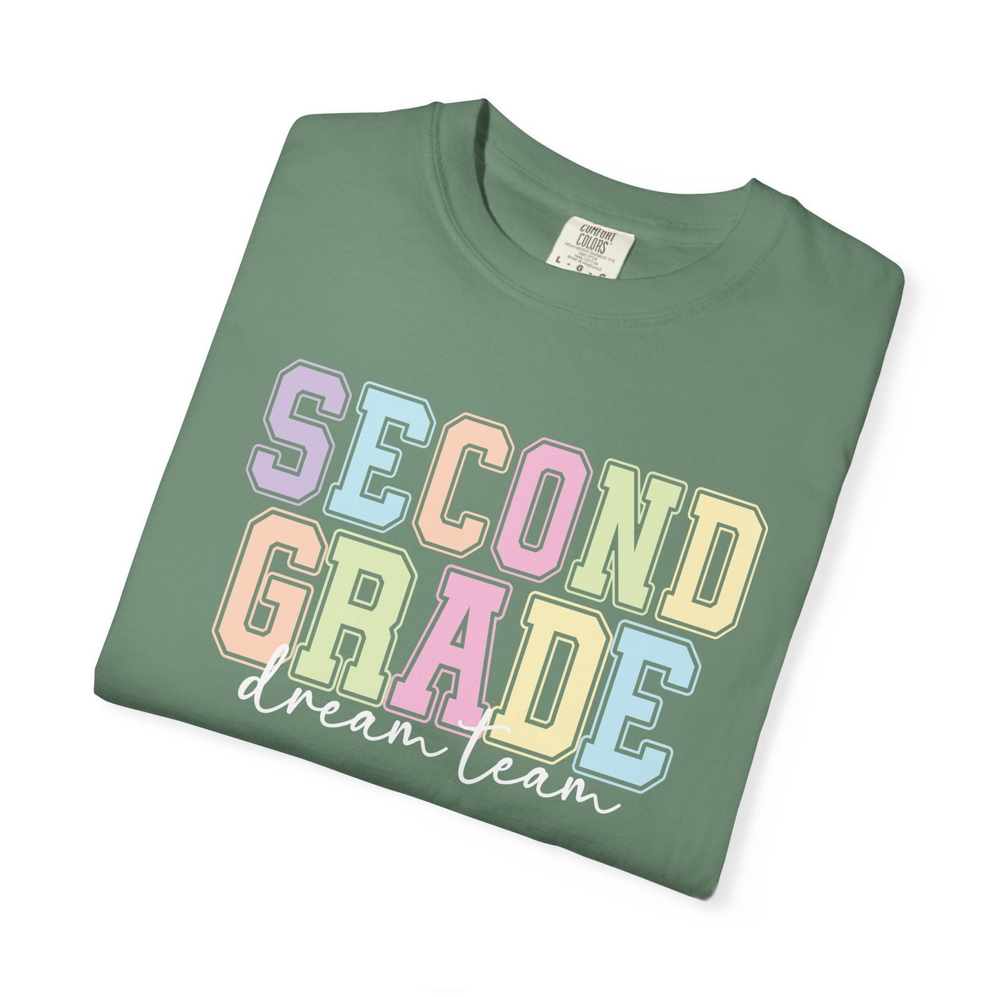 Second Grade Dream Team Comfort Colors® Teacher Shirt | Grade Level Teacher T-Shirt