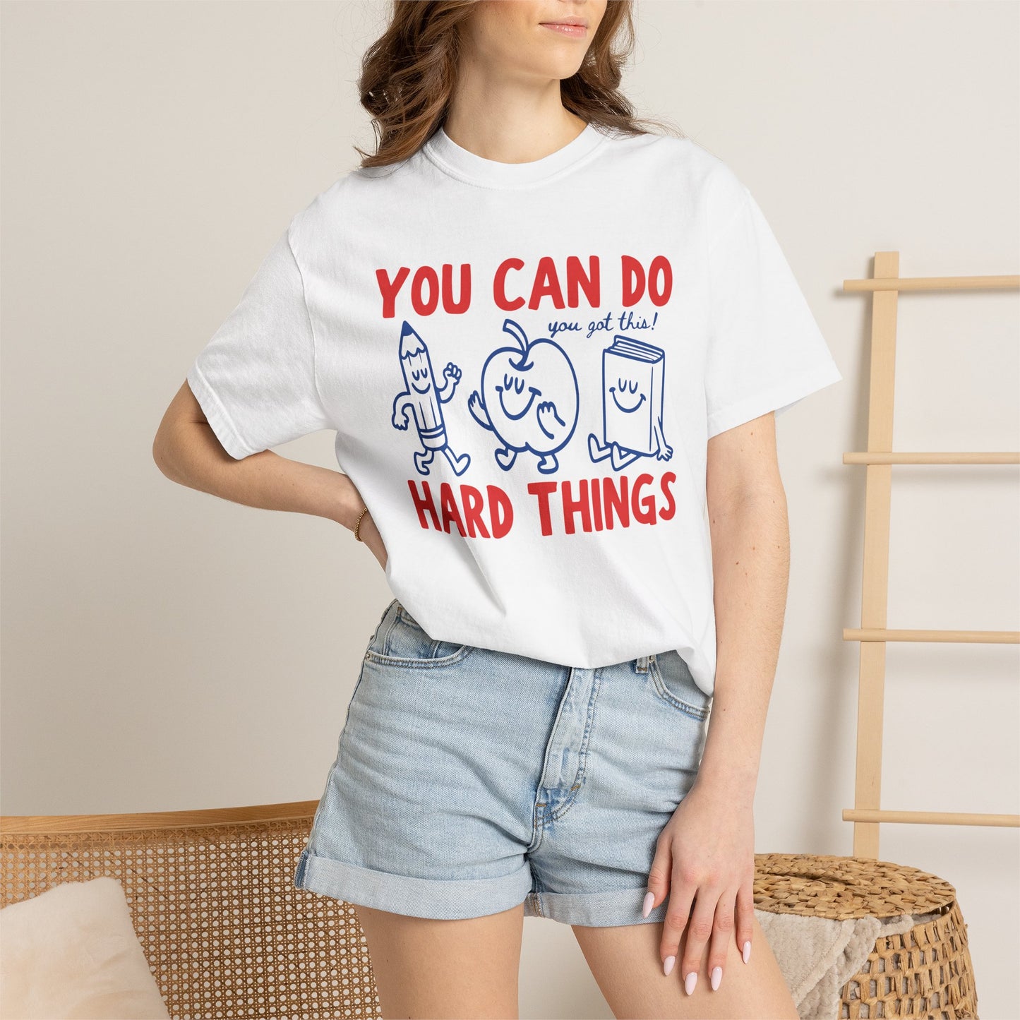 You Can Do Hard Things Teacher Shirt | Motivational Comfort Colors T-Shirt