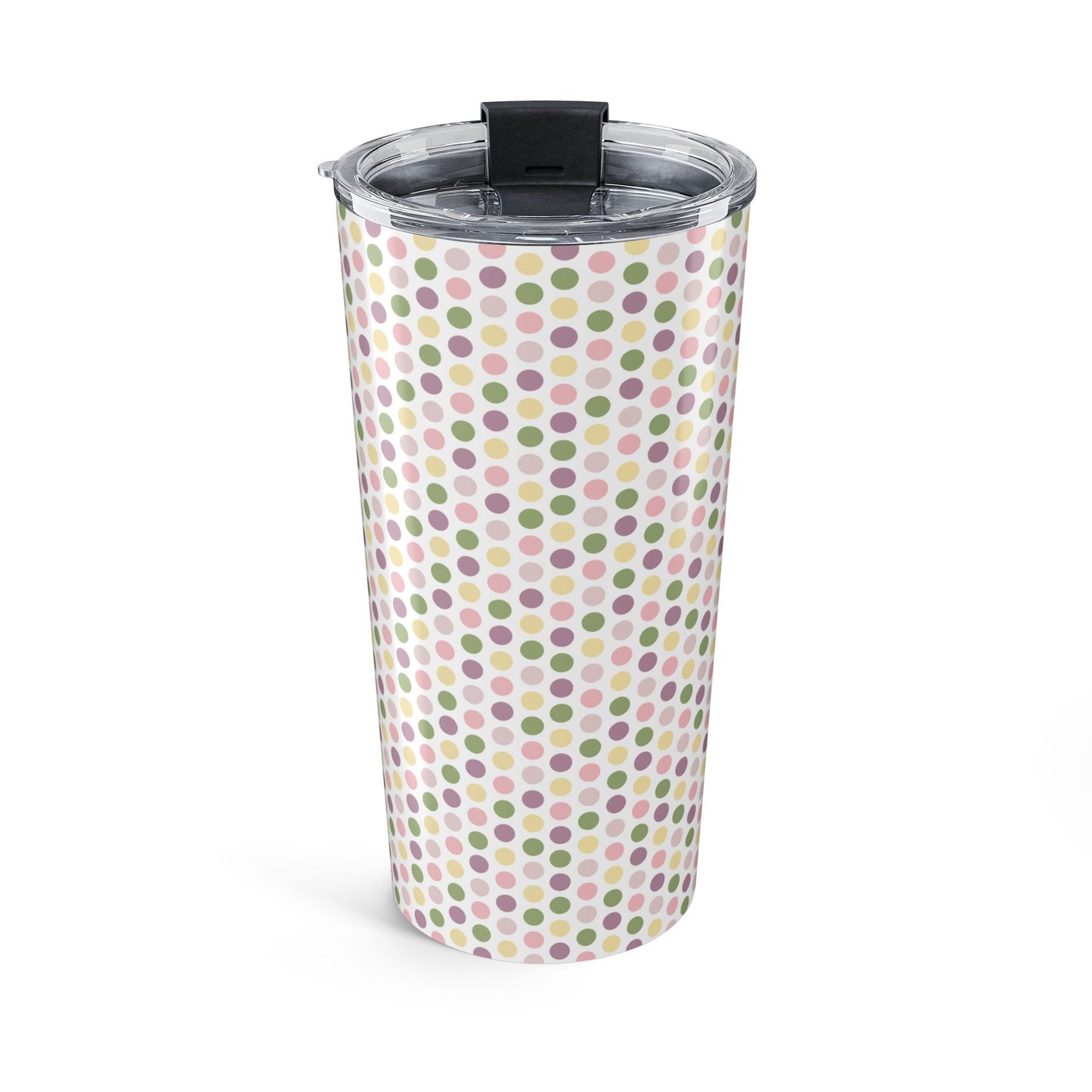 Personalized Pastel Polka Dot Tumbler  | Custom 20oz Stainless Steel Travel Cup