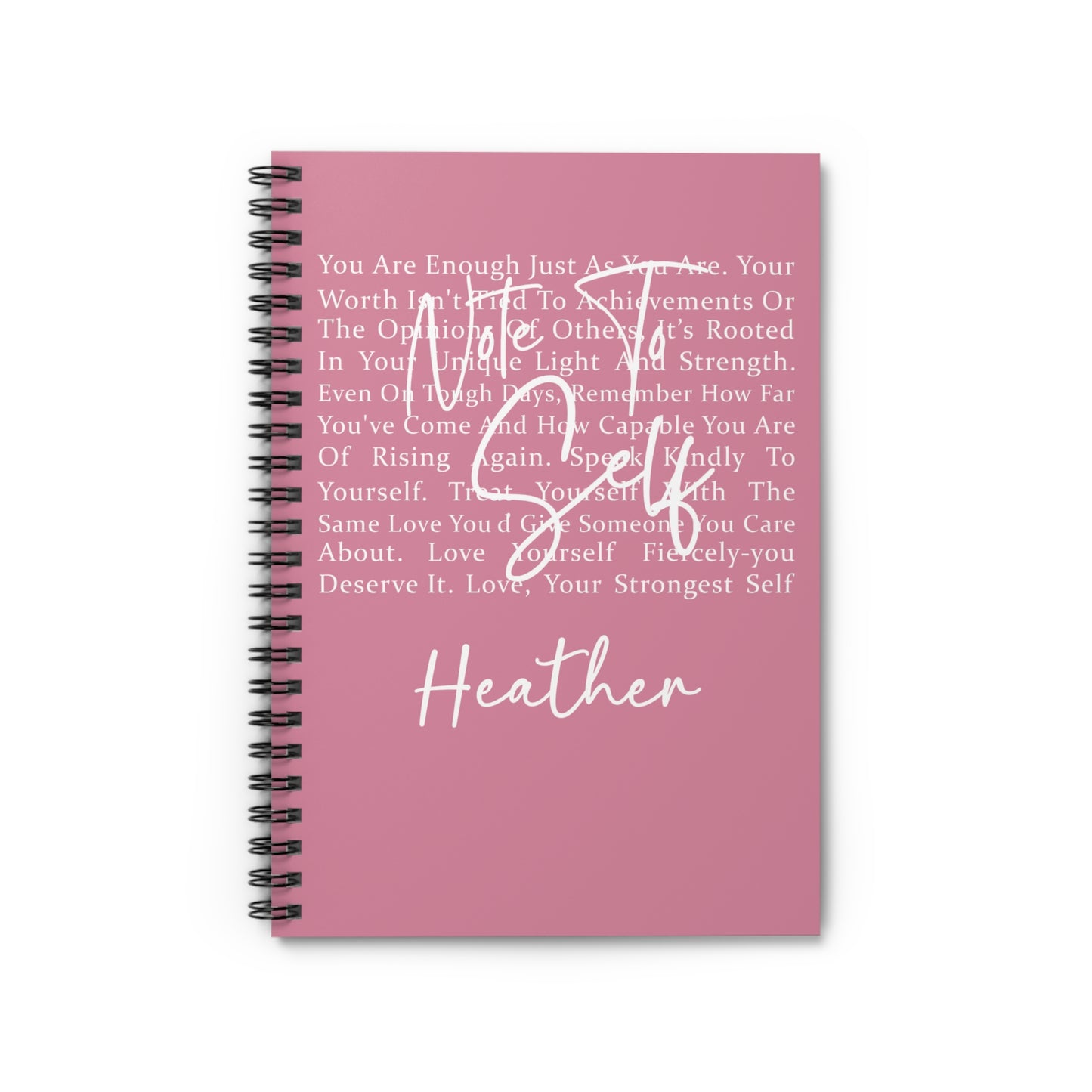 Personalized You Are Enough Affirmation Journal | Custom Name Mental Health Spiral Notebook