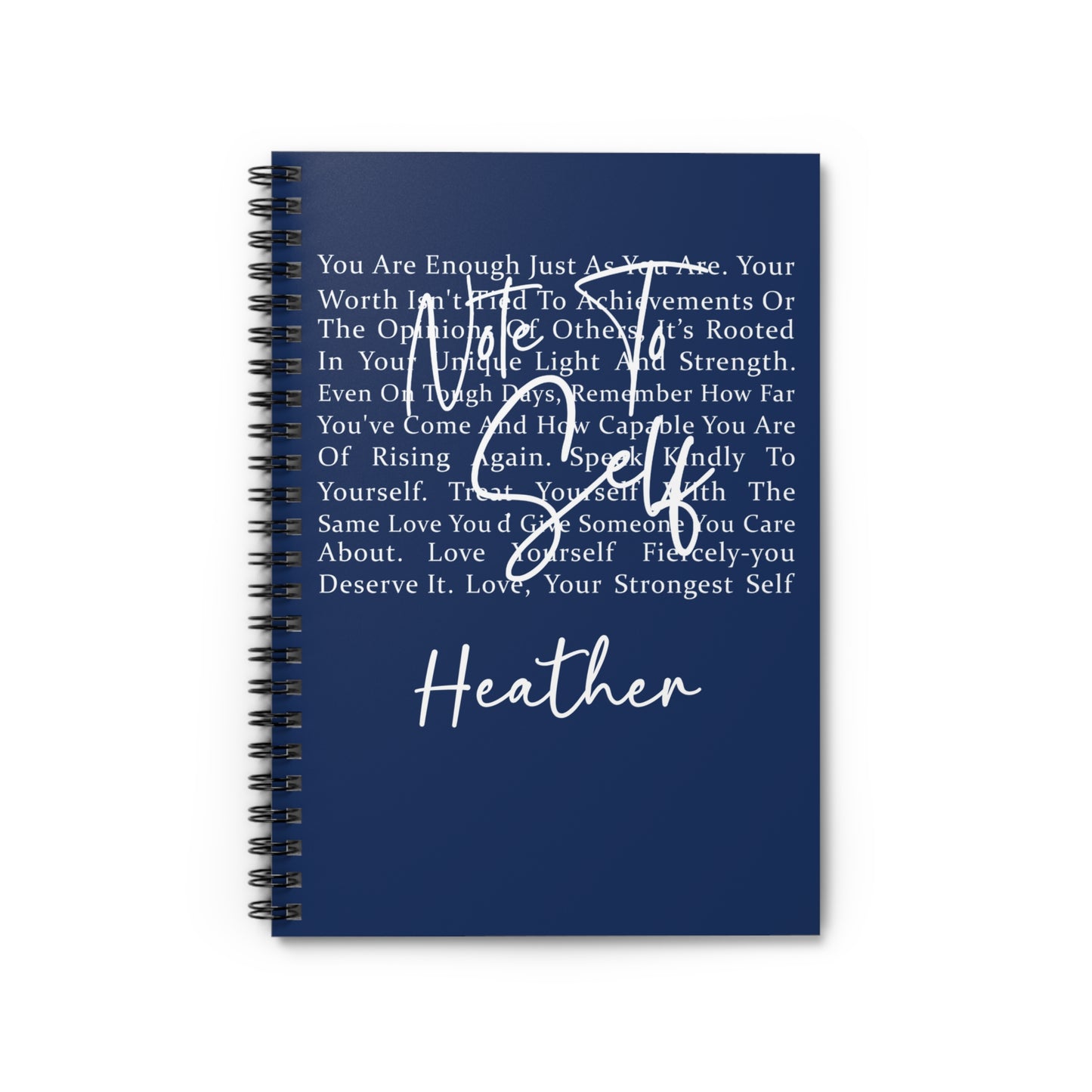 Personalized You Are Enough Affirmation Journal | Custom Name Mental Health Spiral Notebook