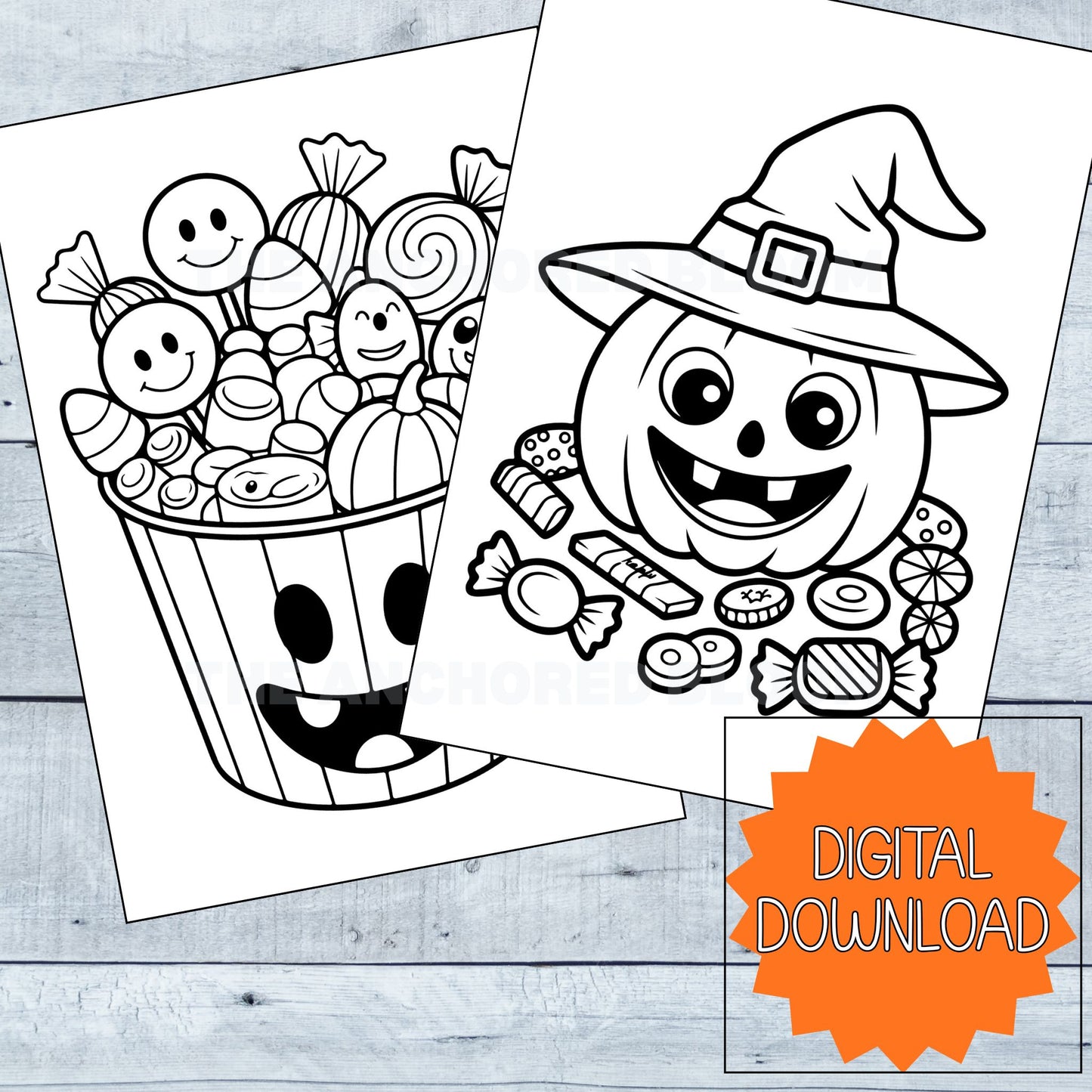 Halloween Coloring Pages for Kids | 20 Fun Printable Sheets | Cute and Friendly Designs | Digital Download
